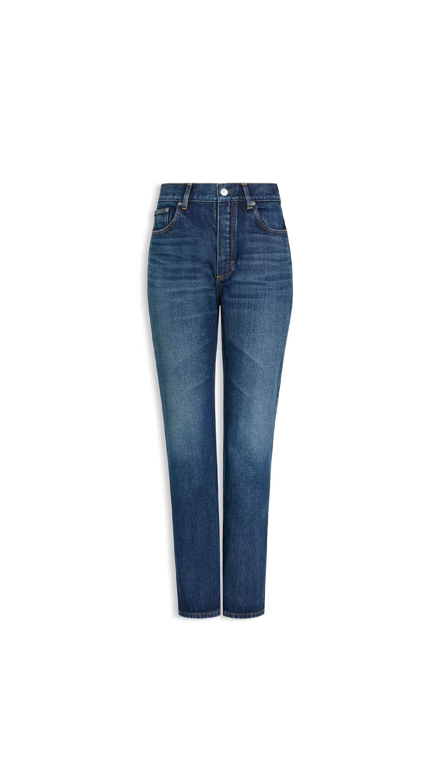 ALAÏA - ALAÏA DOCK BLUE SKINNY DENIM JEANS
