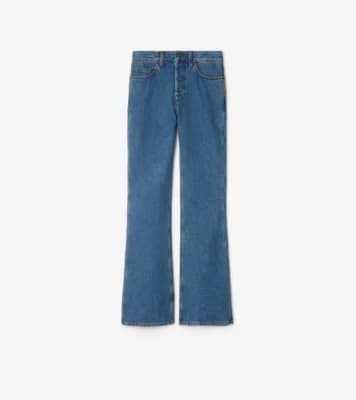 Burberry - High Rise Bootcut Jeans in Mid blue