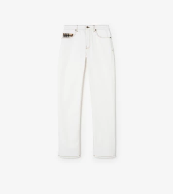 Burberry - Mid-rise Straight Jeans in Optic white