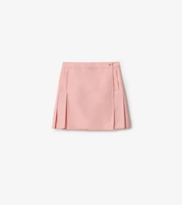 Burberry - Pleated Stretch Nylon Mini Skirt in Begonia