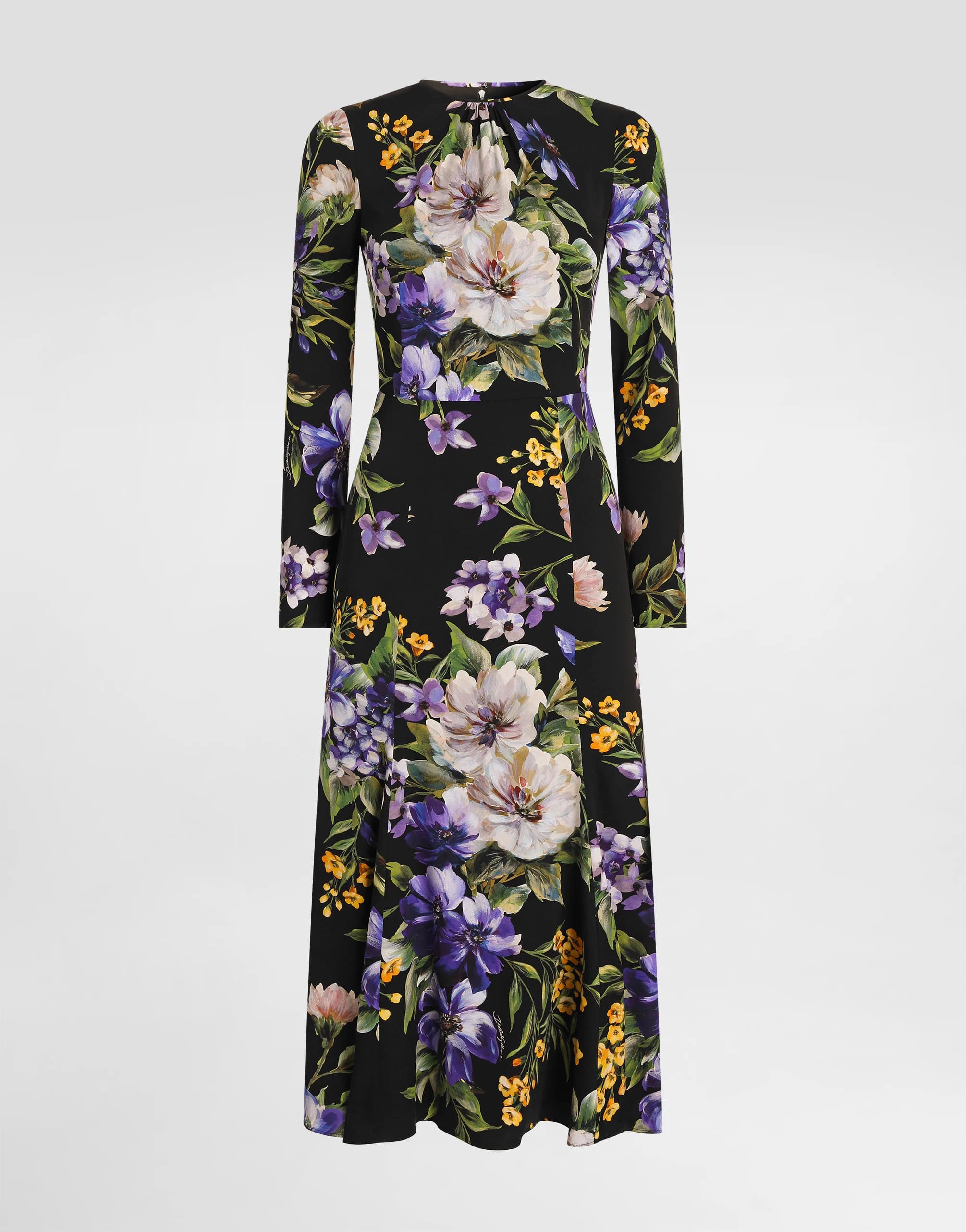 Dolce & Gabbana - Charmeuse dress with floral print