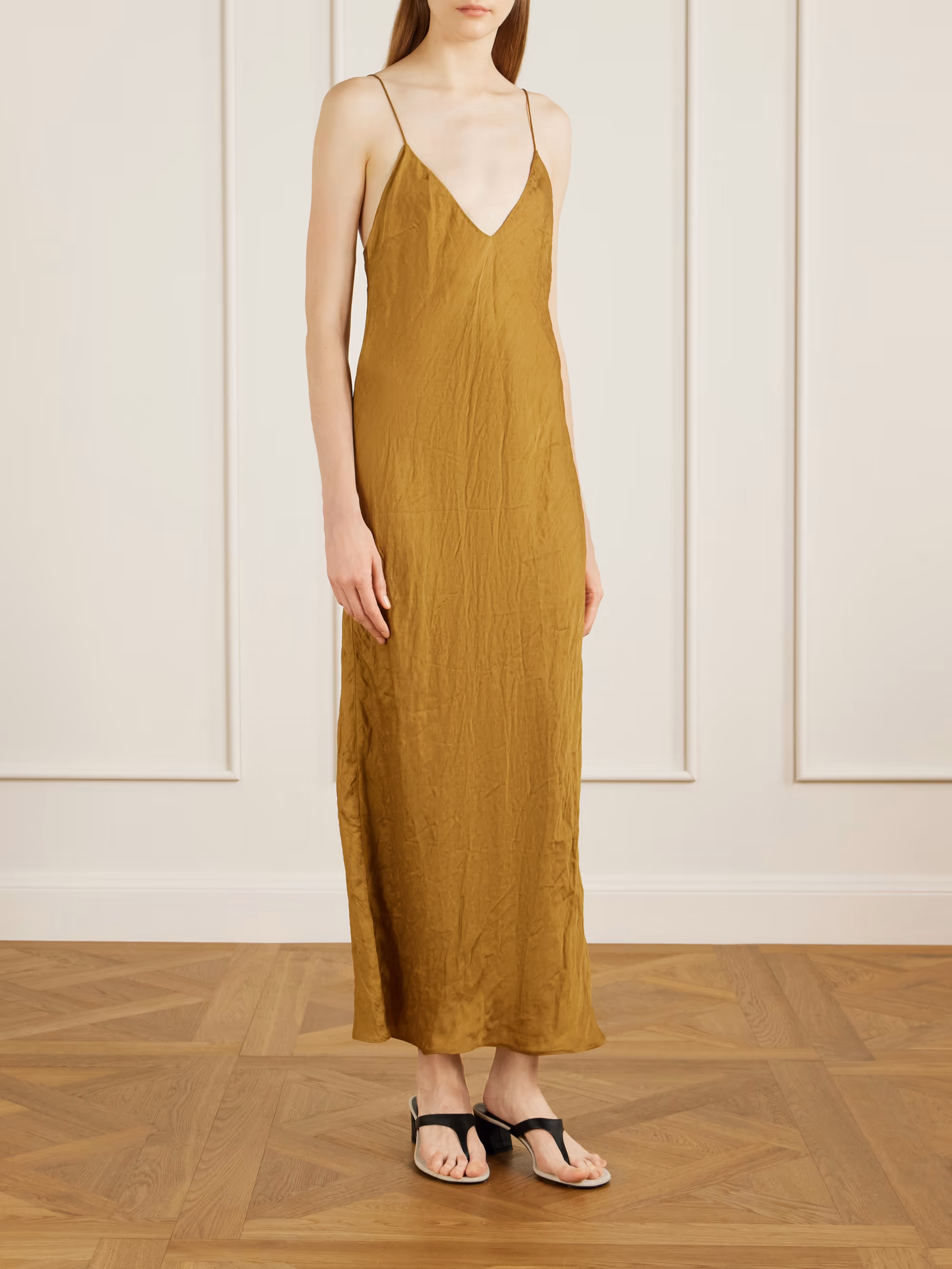 KHAITE - Taja crinkled-voile maxi dress