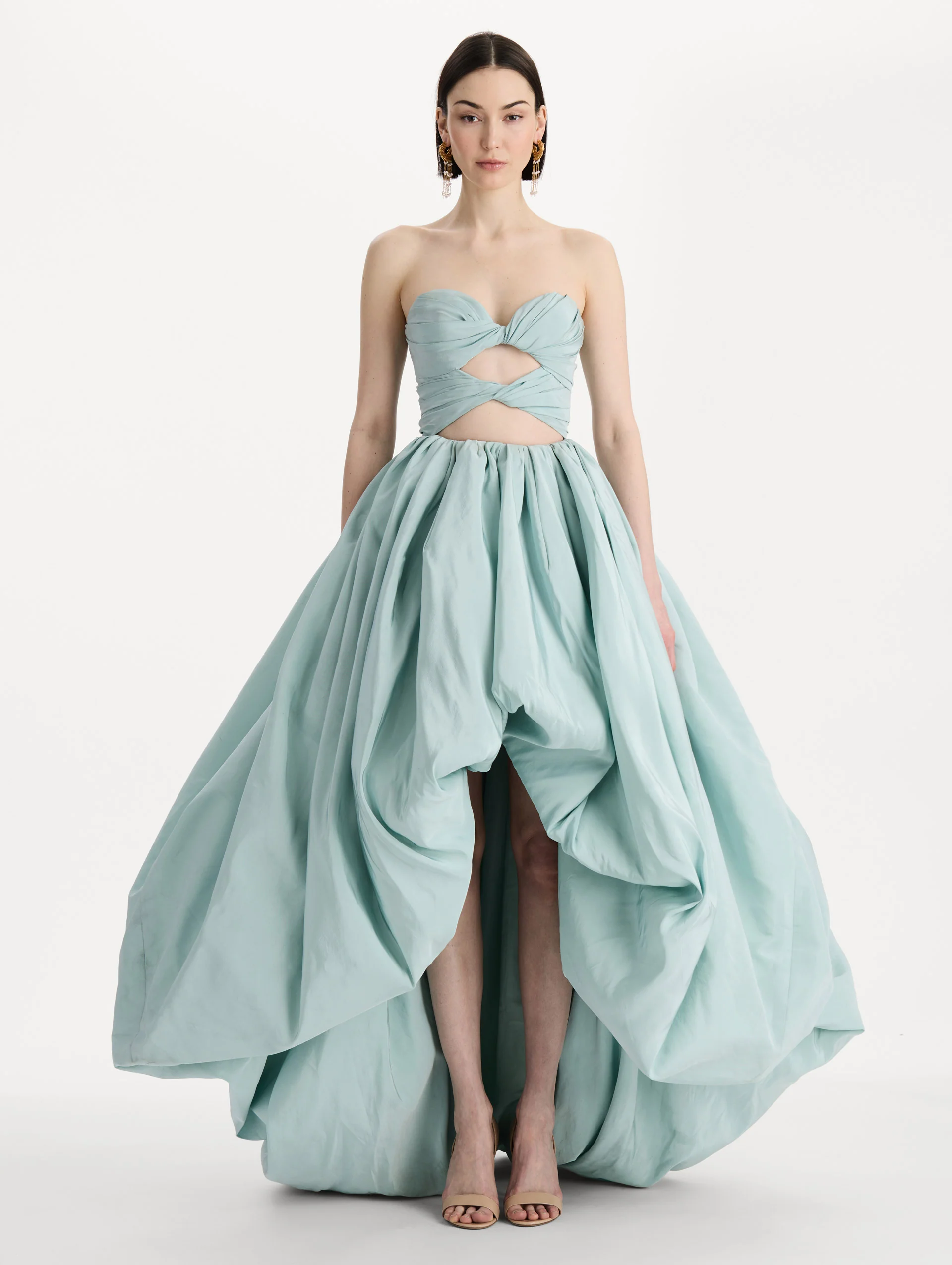 Oscar de la Renta - Silk Faille High-Low Gown