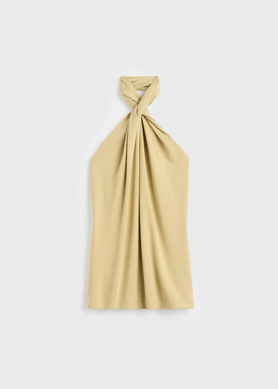 TOTEME - Twisted jersey halter top chai