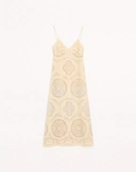 Valentino - Midi Dress In Floral Stamp Blanket