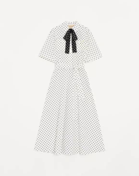 Valentino - Poplin Plusdepois Print Midi Dress