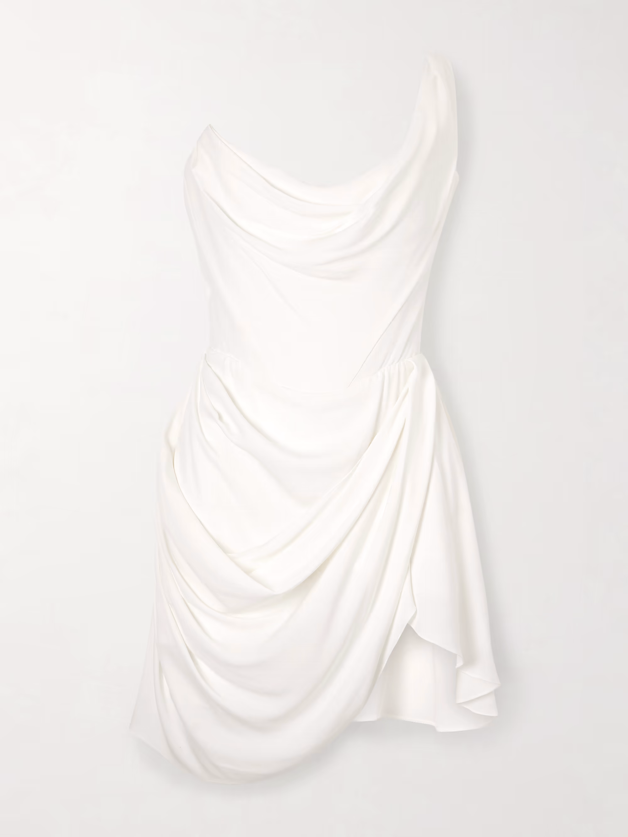 VIVIENNE WESTWOOD - Doll one-shoulder draped silk-crepe mini dress
